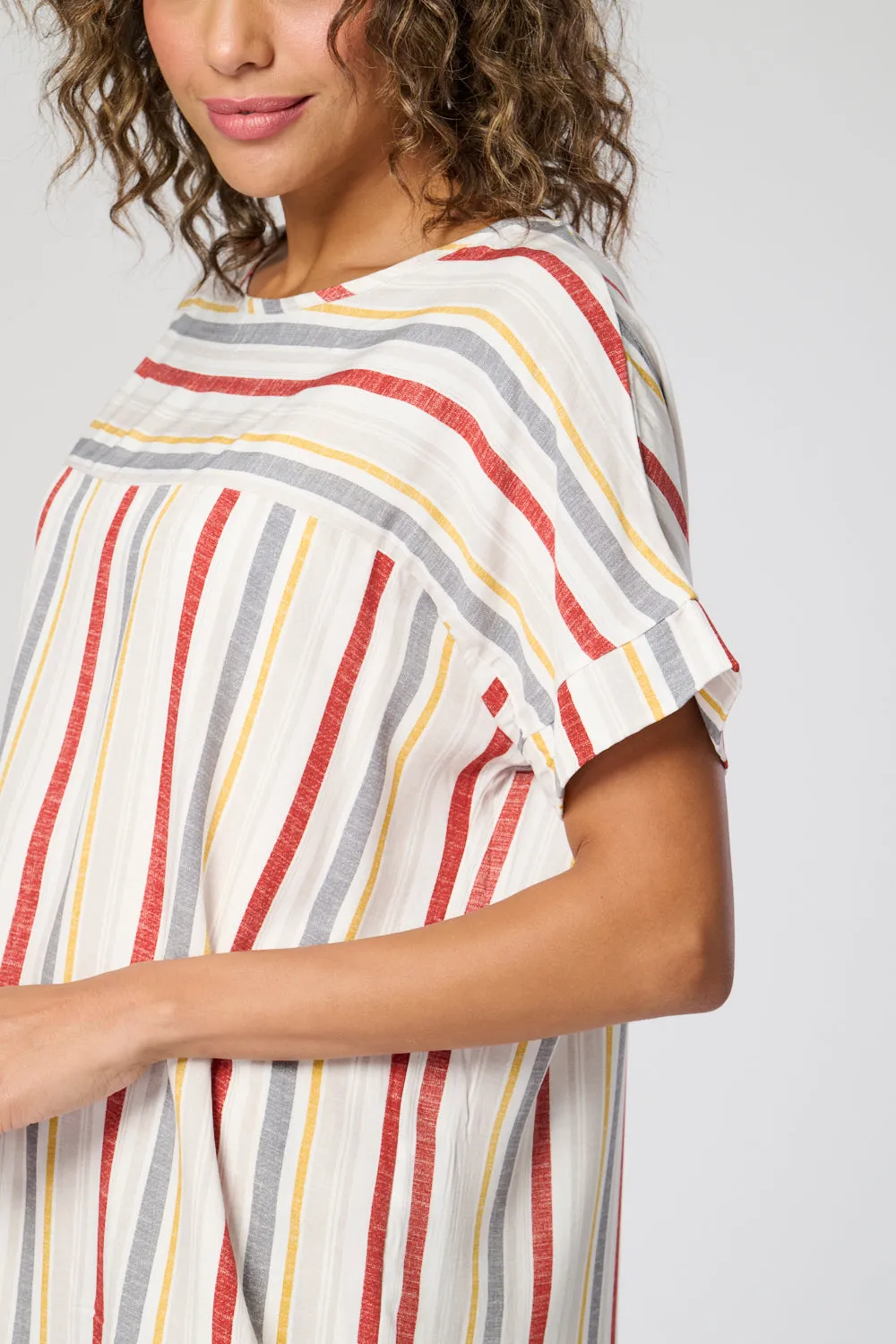 Saloos Panelled Stripy Top