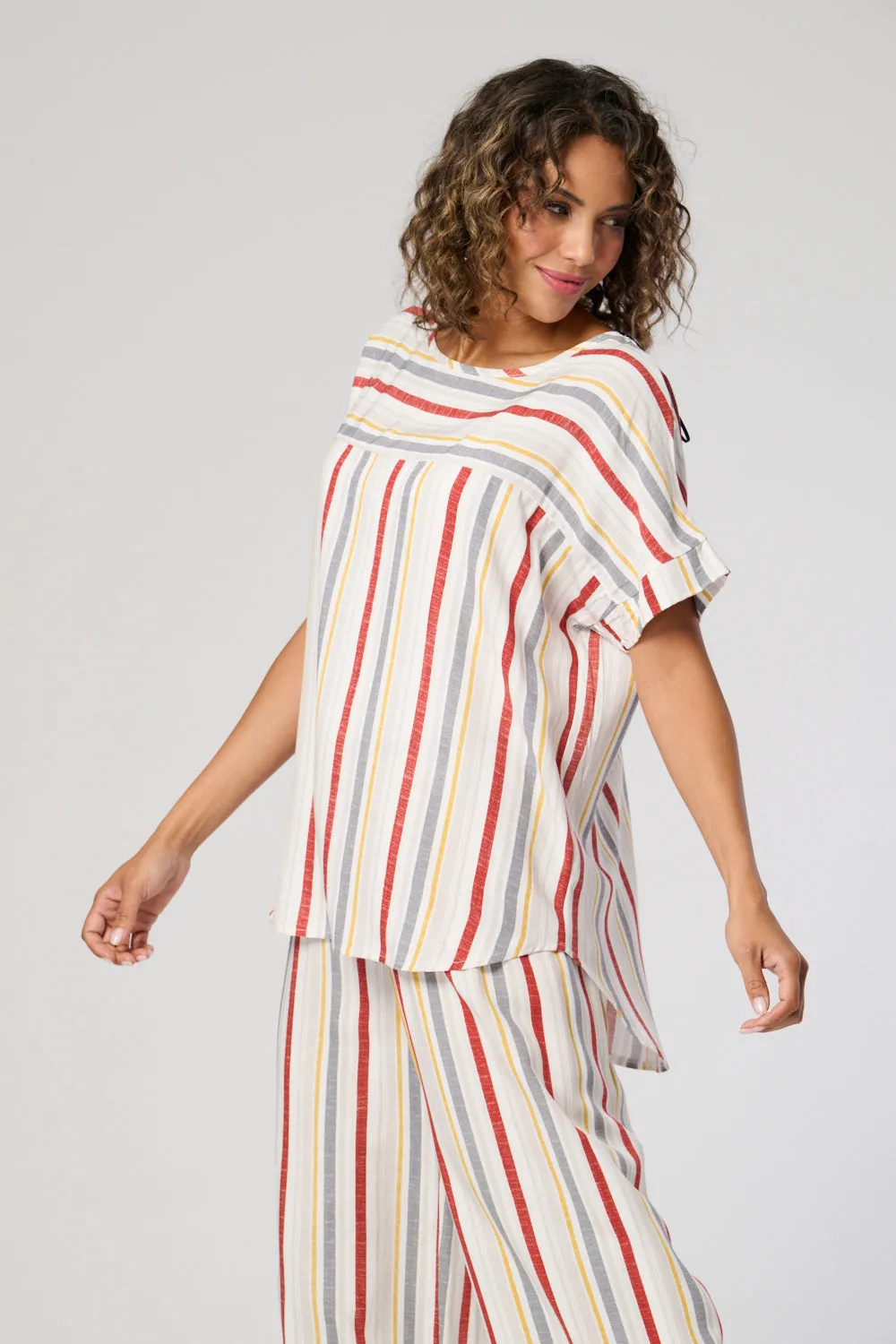 Saloos Panelled Stripy Top