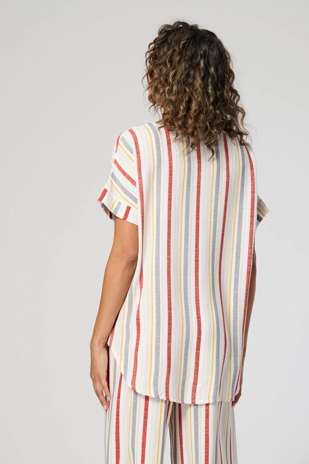 Saloos Panelled Stripy Top