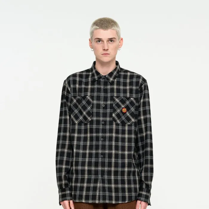 Santa Cruz Apex black check long sleeve shirt 