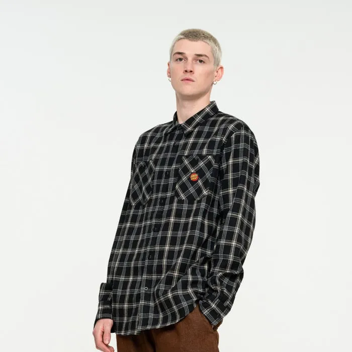 Santa Cruz Apex black check long sleeve shirt 