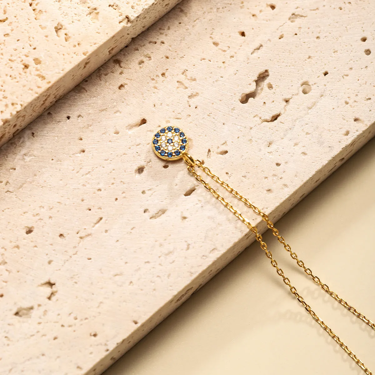 Sapphire Diamond Round Pendant Necklace