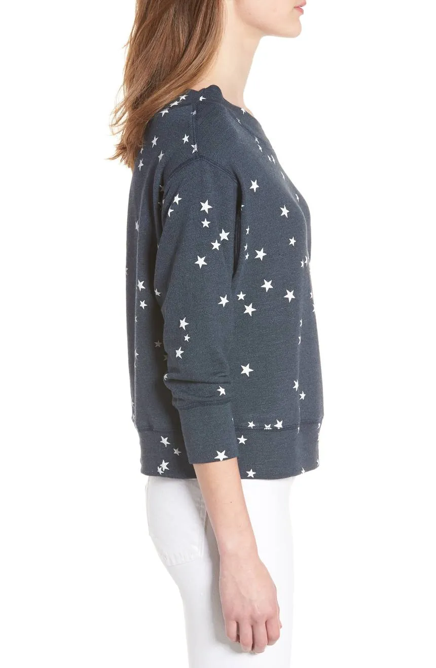 Sundry Stars Off Shoulder Pullover Sweater