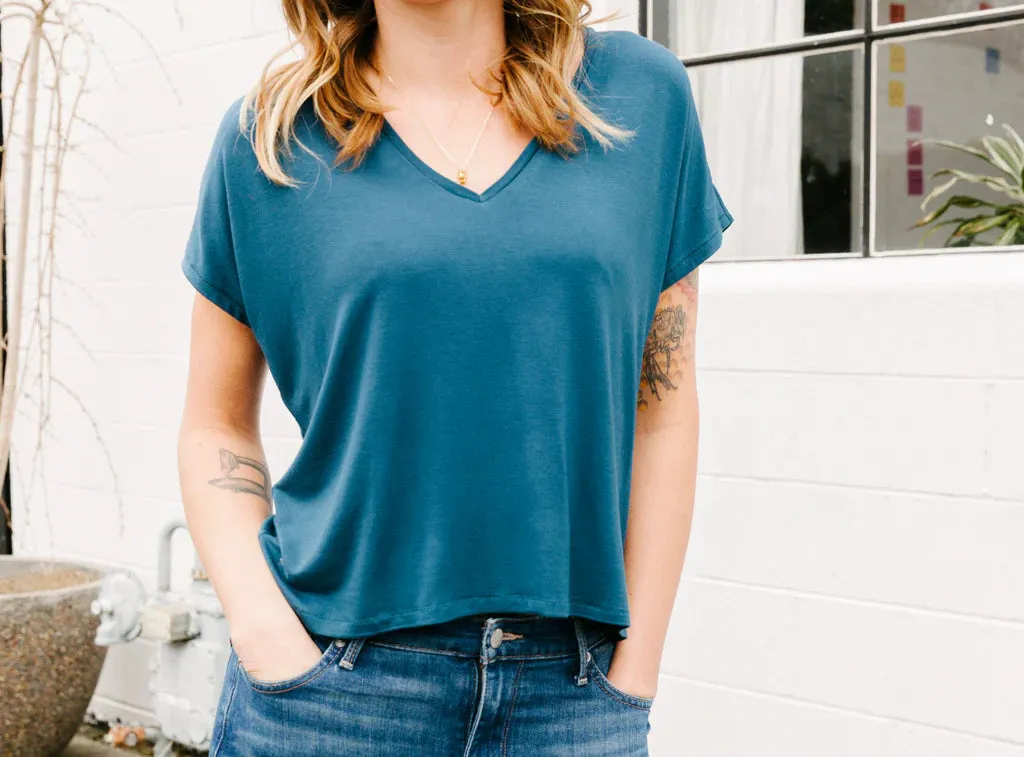 Tabor V-Neck Shirt Sewing Pattern by Sew House Seven