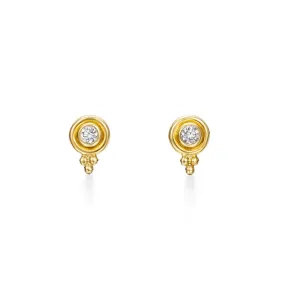 Temple St. Clair 18K Yellow Gold Classic Diamond Earrings