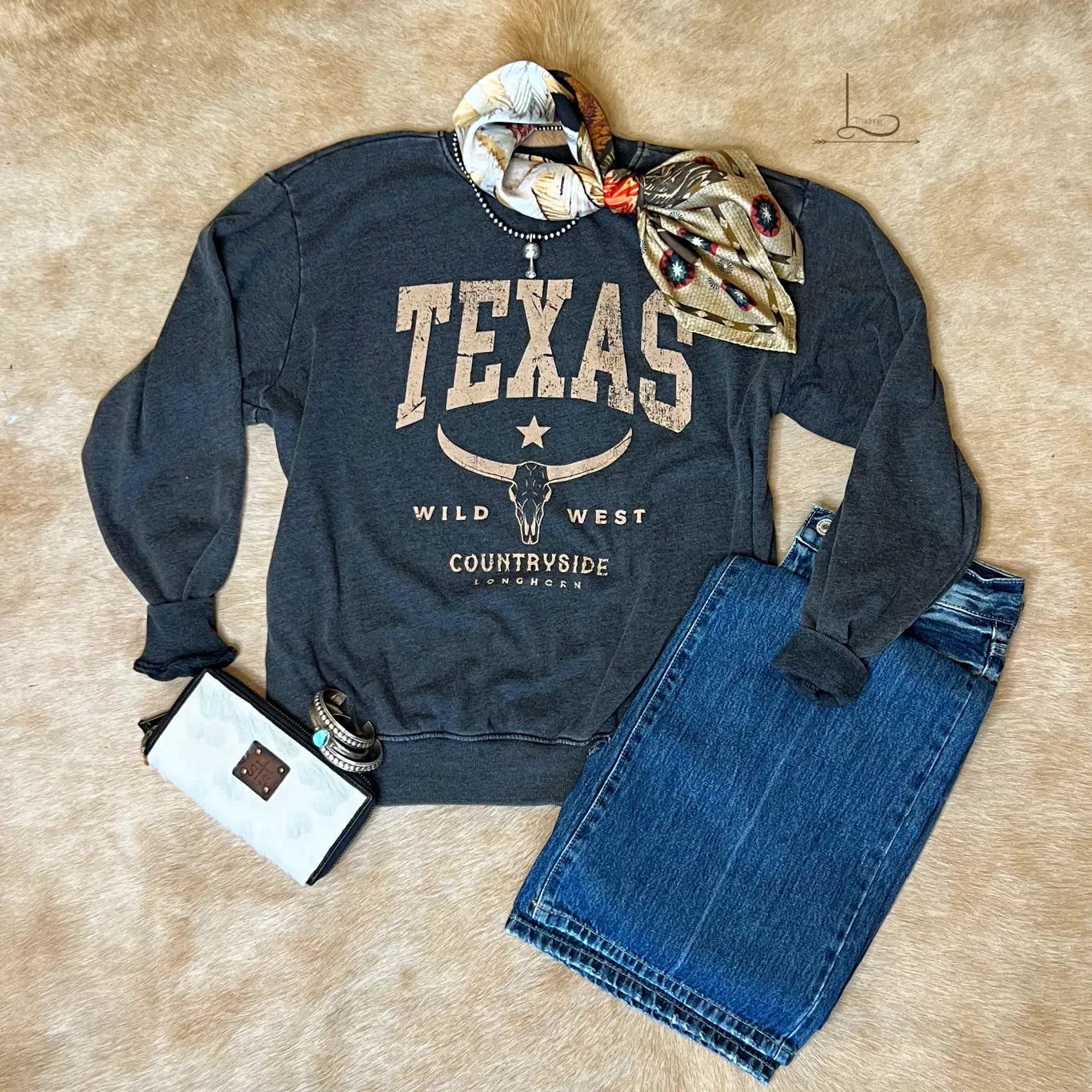 Texas Wild West Mineral Washed Sweatshirt