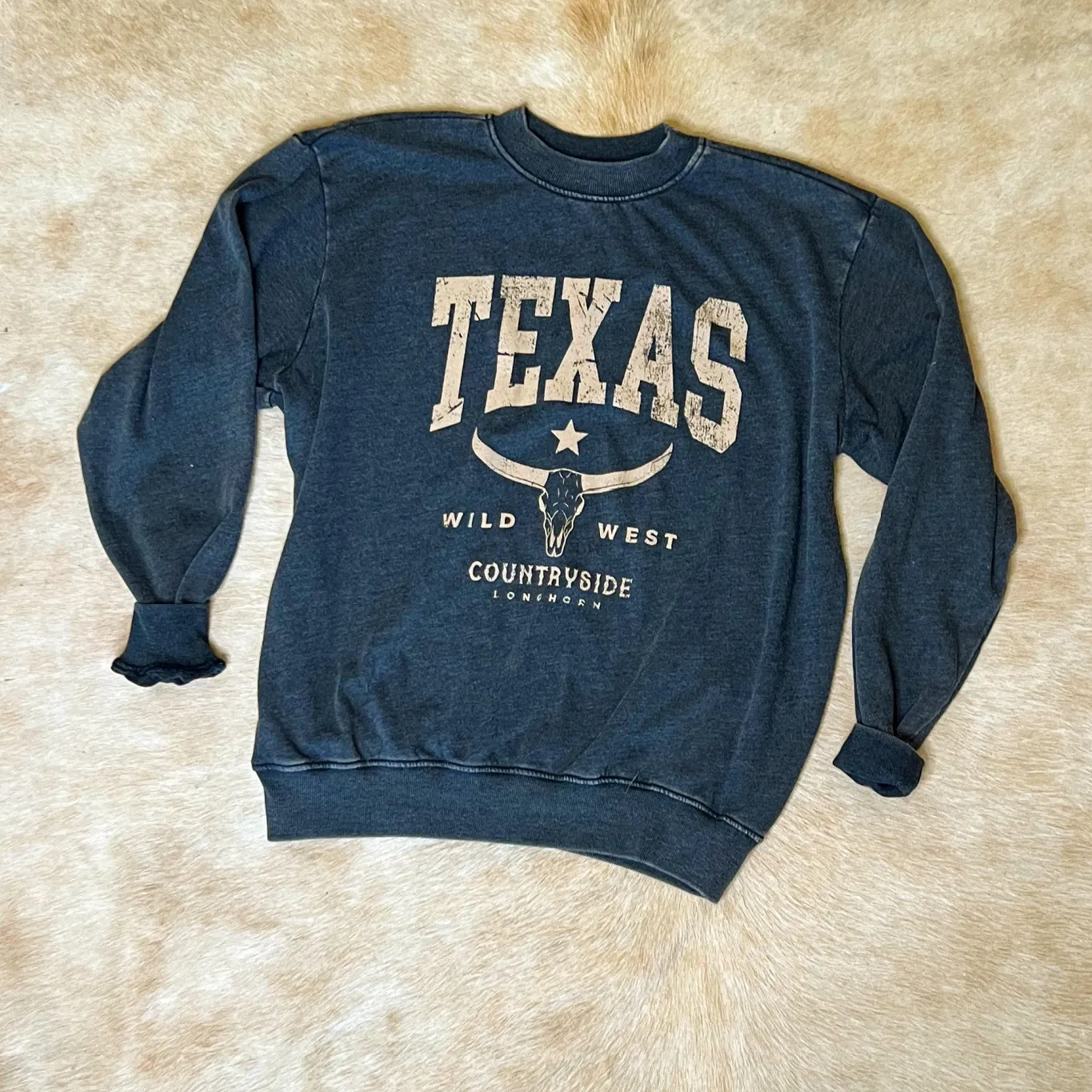 Texas Wild West Mineral Washed Sweatshirt