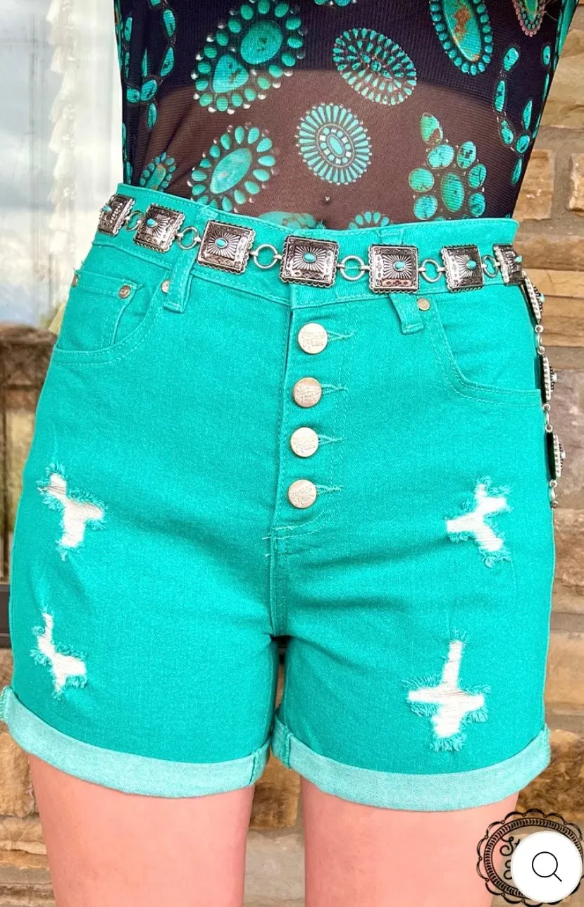 The Hotter Than A Turquoise Pistol Shorts 2.24