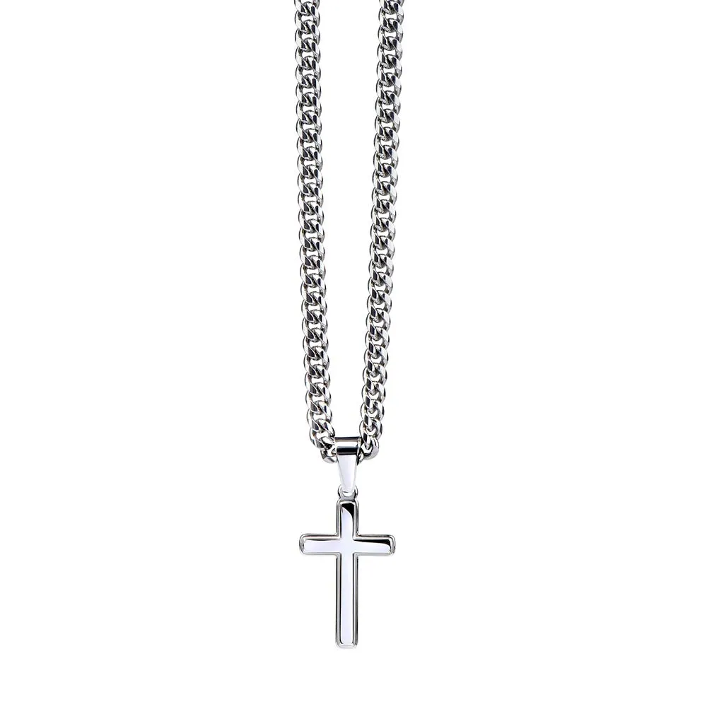 To My Grandson - Always remember how much I love you Artisan Cross on Cuban Link Chain