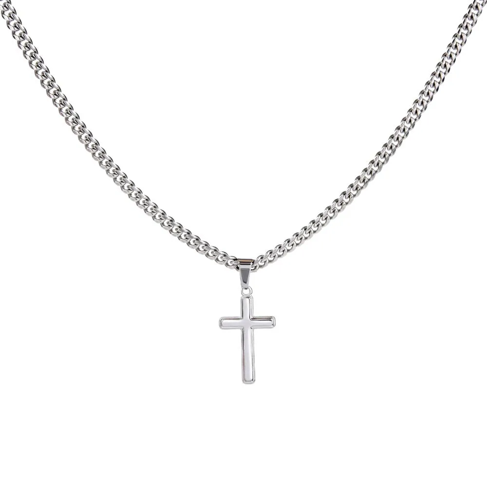 To My Grandson - Always remember how much I love you Artisan Cross on Cuban Link Chain