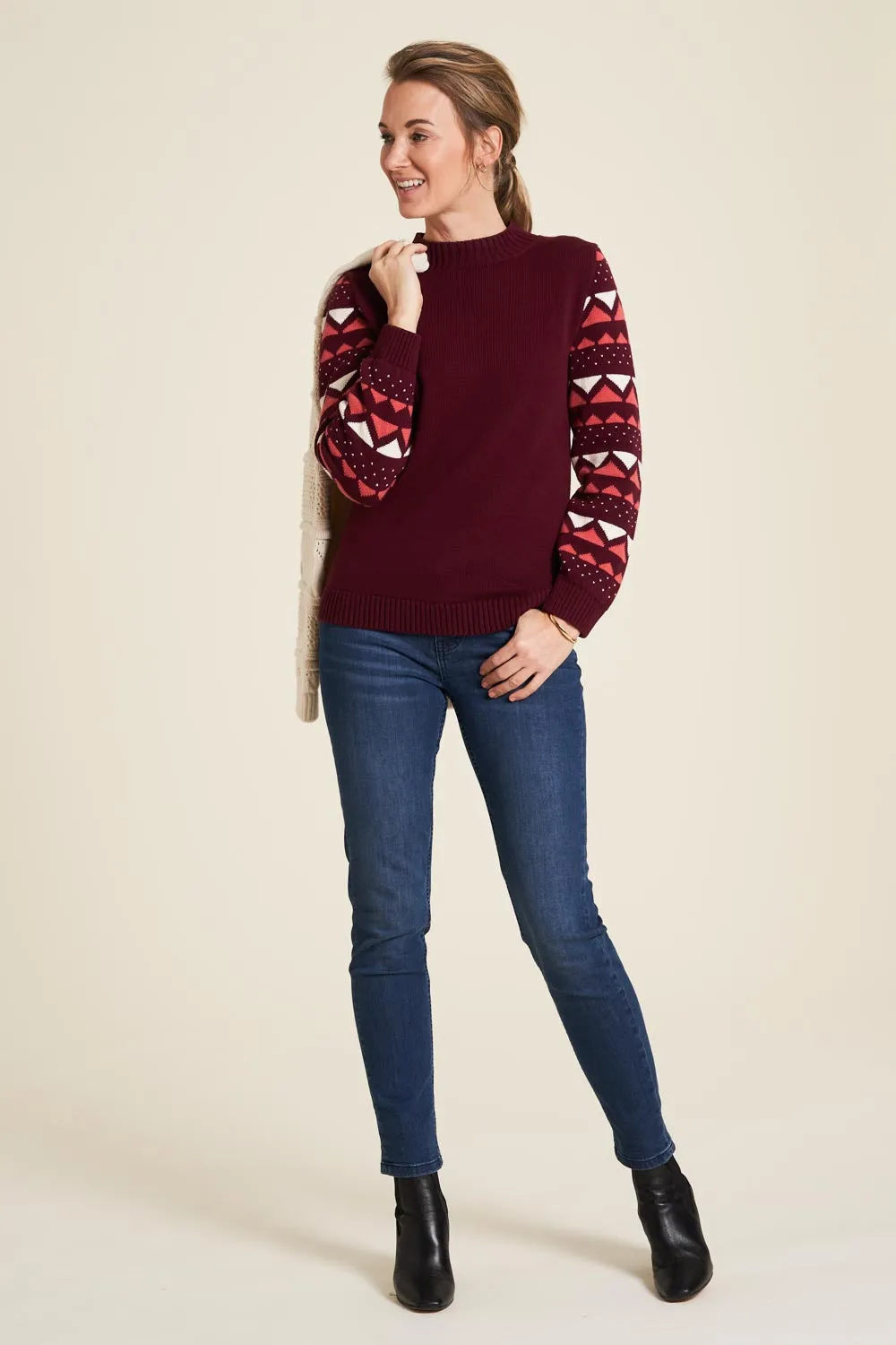 Tranquillo Wine Knit Jumper