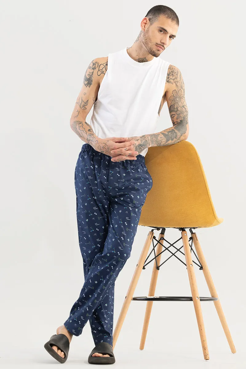 Urban Print Navy Pyjama