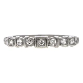 Vintage Diamond Platinum Band, 2-22-33