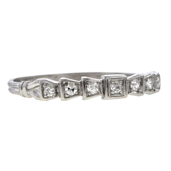 Vintage Diamond Platinum Band, 2-22-33