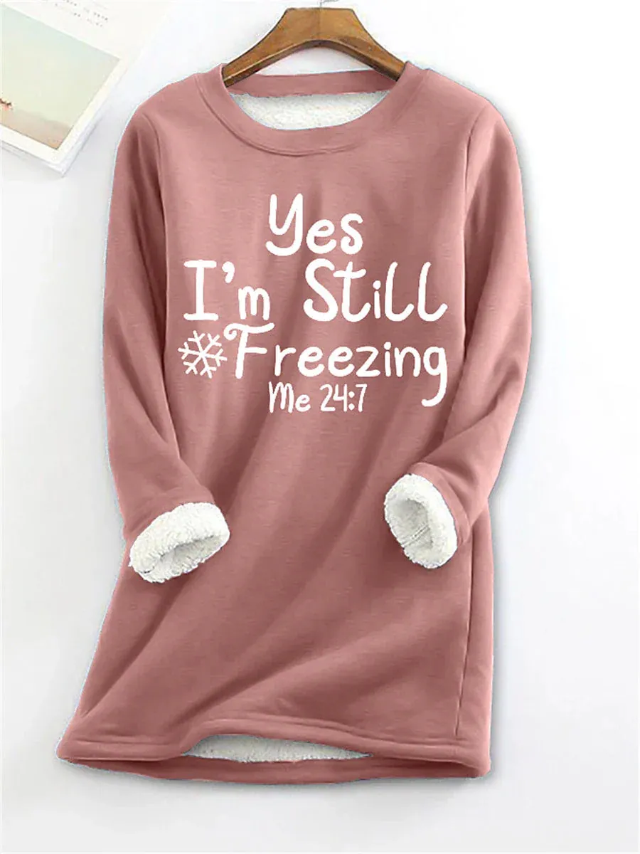 Women's Letter Print Fleece Pajama Sweatshirt: Cozy Style for Any Occasion