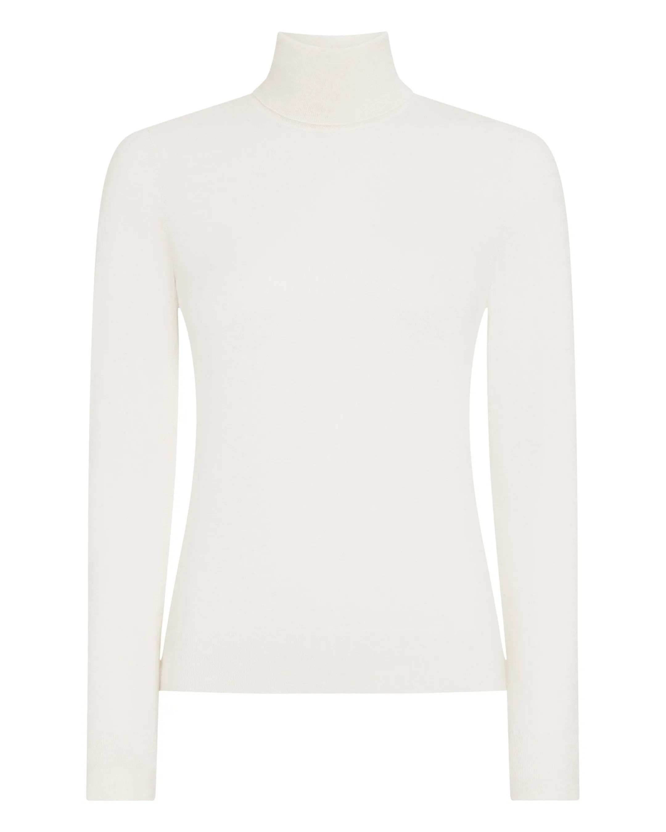 Women's Margot Superfine Cashmere Roll Neck Jumper New Ivory White