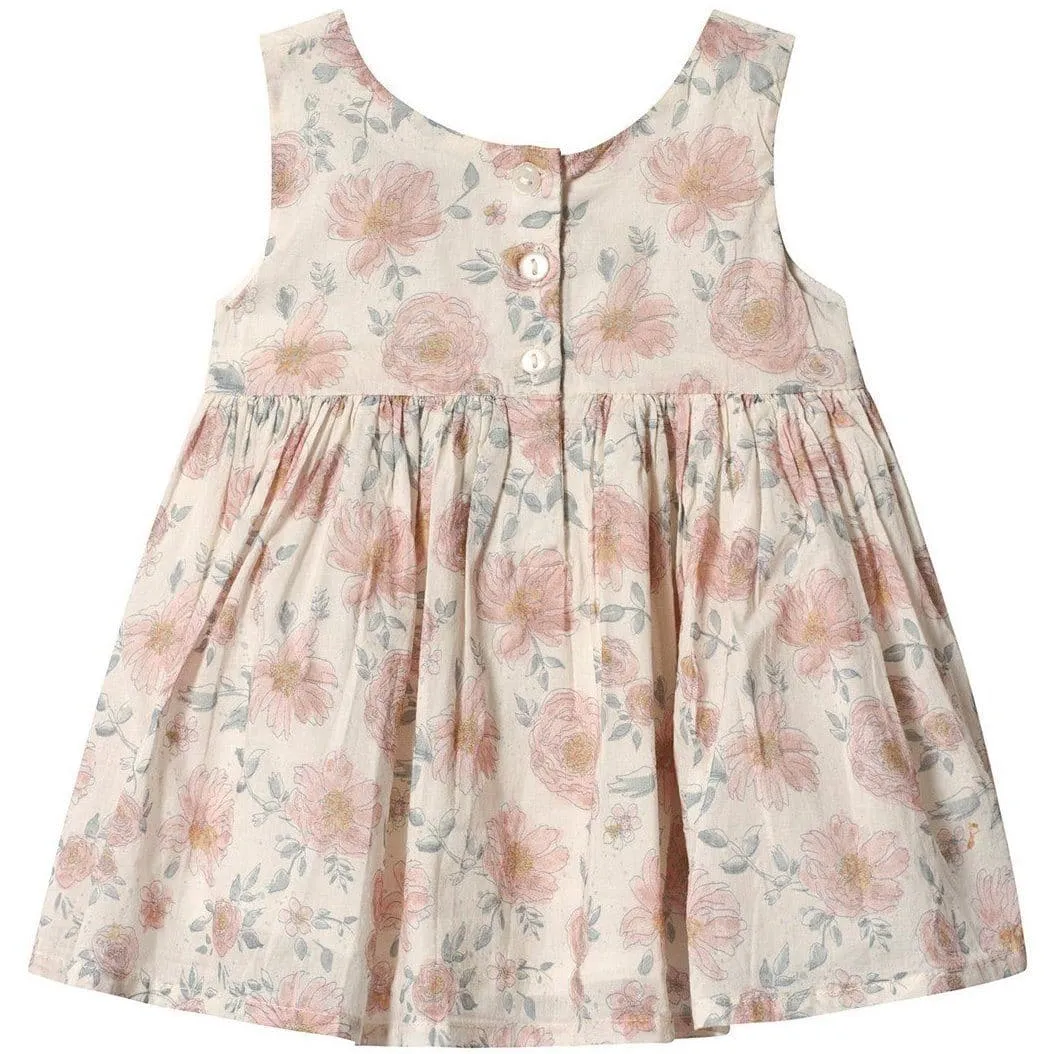 Wrinkles Pinafore - Ivory Floral