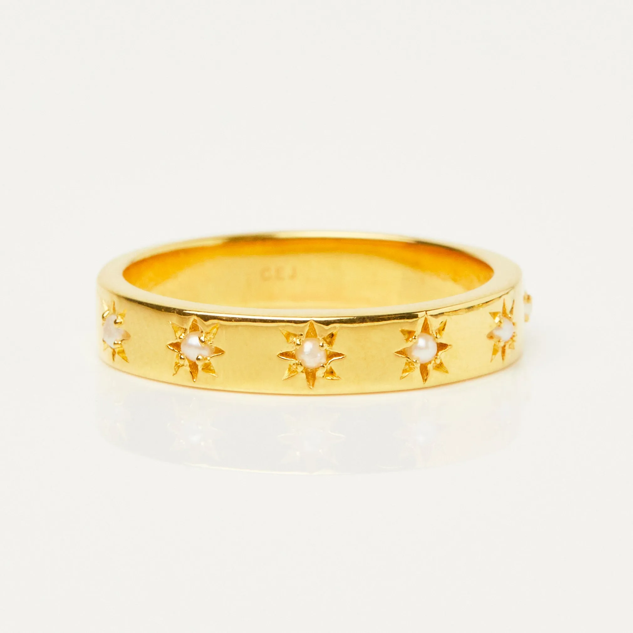 Zoe Sugg Luck Intention Ring in Pearl