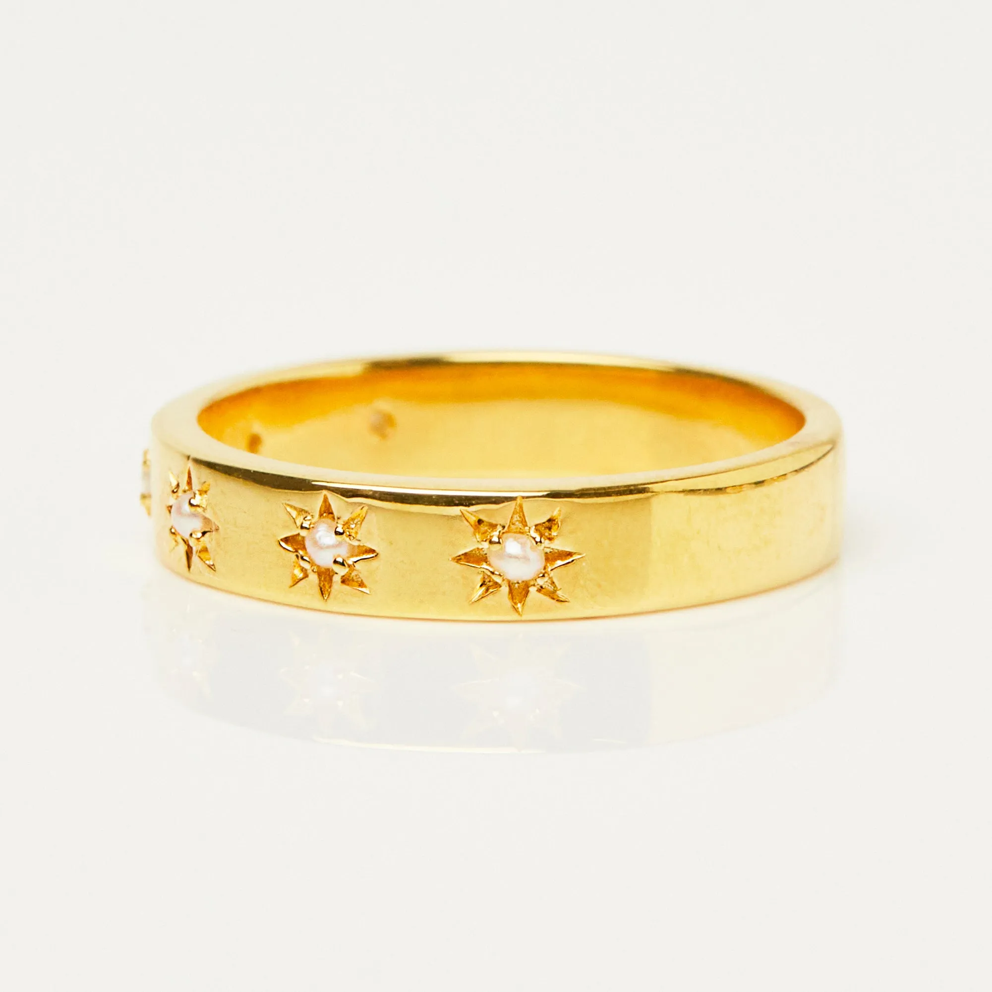 Zoe Sugg Luck Intention Ring in Pearl